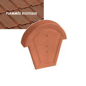 FRONTON FAITIERE 1/2 RONDE FLAMME RUSTIQUE